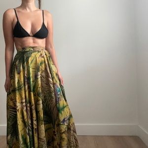 Vintage maxi silk skirt